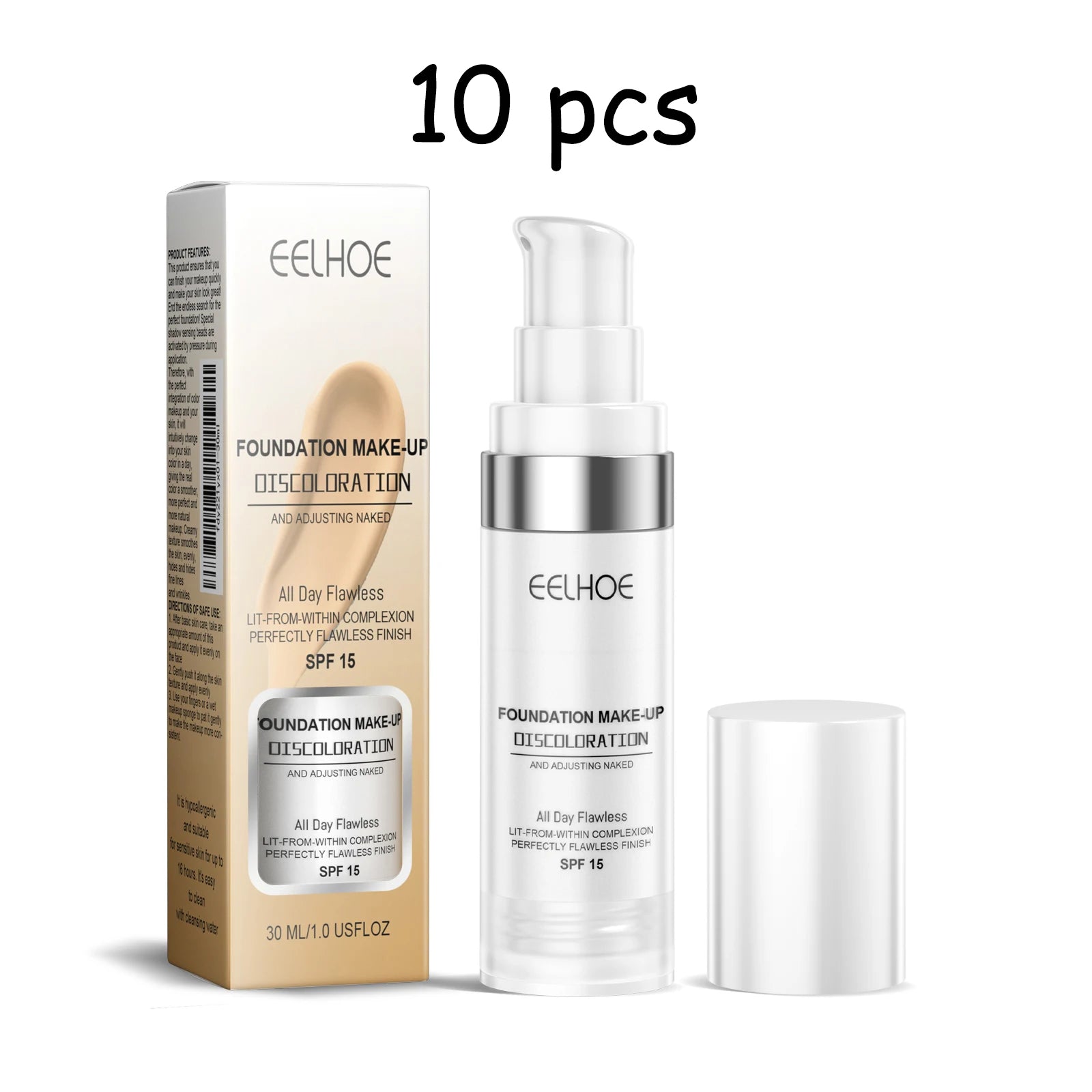 EELHOE Face Makeup Foundation Perfect Coverage Pore Shrink Moisturizing Oil Control Lasting Brightening Mild Makeup Foundaion