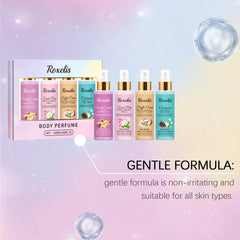 Roxelis 1set Body Fragrance Perfume Spray Set Long Lasting Freshing Fruit Scent Daily Dating Glamour Flirting Elegant Perfume