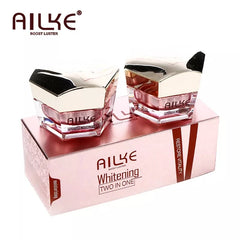 AILKE Lightening Cream, Antioxidant, Glowing, Reduce Spots, For Black, Dark Skin, Whitening Face Care Set for All Skin Types