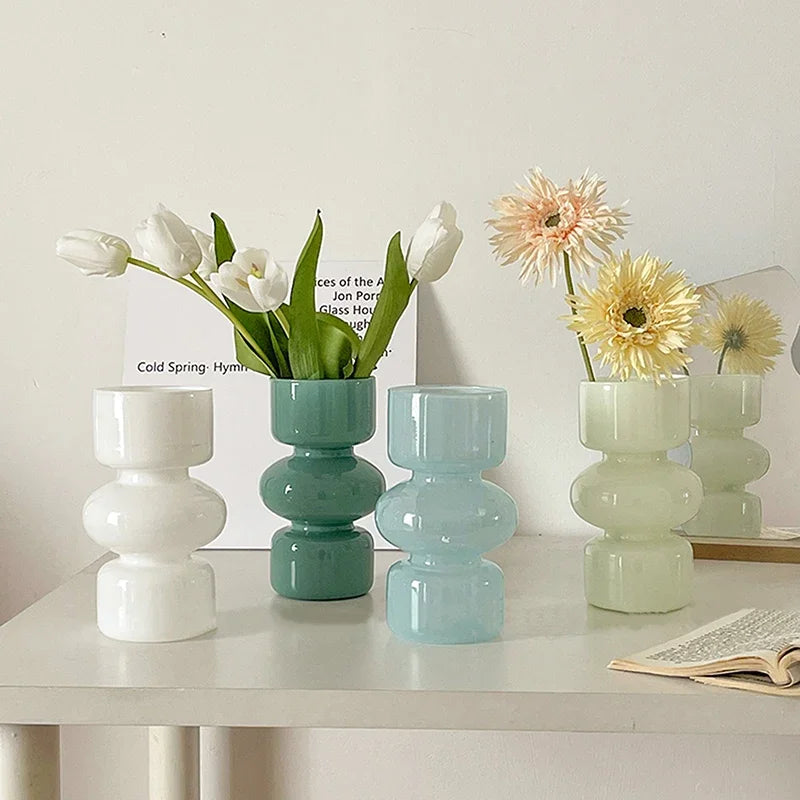 Ins Flower Glass Vase Creative Hydroponic Terrarium Plant Glass Vases Flower Pot Flower Arrangement Container Home Decoration