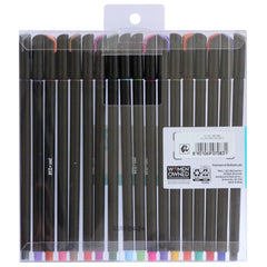 Fine Liner Pens 18 Count Assorted Colors Non-Toxic Fine Tip Smudgeproof Acetate Ink Art Supplies Drawing Journal Stationery