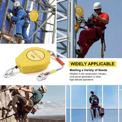 Fall Arrester 32 Ft Roofing Lifeline Safety Gear Automatic Retractable Tether Safety Harness Construction