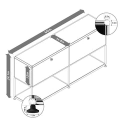 Modern Storage Cabinet Versatile Free-Standing Organizer for Living Room Bedroom and Home Office Bookshelf