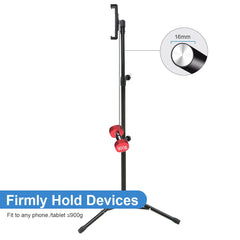 Portable Tablet Tripod Floor Stand Mobile Phone Holder Height Adjustable 360 Rotating for 4.5-12.9 Inch Phone and Tablet