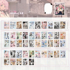 3 types of film cutting sticker books in a retro comic style, DIY planner scrapbook, creative and exquisite sticker books