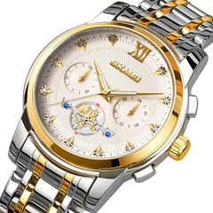 Classic Business Wristwatch Top Brand Mens Watches Classic Mens Watches Waterproof Stainless Steel Strap
