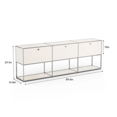 Modern Storage Cabinet Versatile Free-Standing Organizer for Living Room Bedroom and Home Office Bookshelf