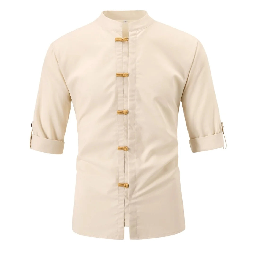 Men's Short Sleeve Shirt Summer Linen Casual Beach Short T-shirts Solid Color Male Vintage Streetwear Tops US Size