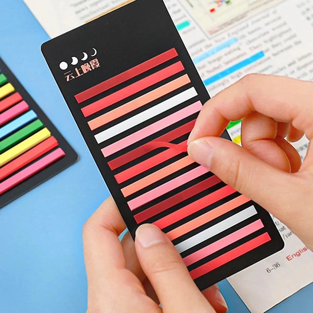 300 Sheets Transparent Rainbow Index Memo Pad It Sticky Notepads Paper Sticker Notes Bookmark School Supplies Kawaii Stationery