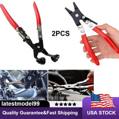 Car Hose Clamping Pliers Bendable Hose Clamps Cable Type Flex Cable Long Clamps Straight Hose Bundle Removal Auto Repair Tools