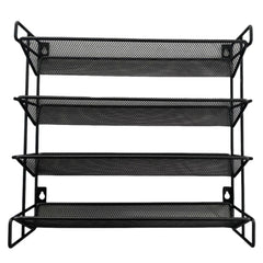 4 Tier Seasoning Organizer Space-Saving Metal Kitchen Countertop Organizer Seasoning Shelf for Kitchen Cabinet Countertop
