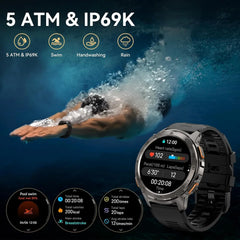 2024 Original AMAZTIM TANK T3 Smartwatches For Men AMOLED Smart Watches Women 500mAh Fitness Waterproof Sport Electronic Watch