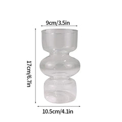 Ins Flower Glass Vase Creative Hydroponic Terrarium Plant Glass Vases Flower Pot Flower Arrangement Container Home Decoration