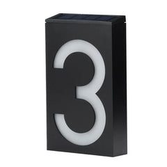 LED Solar House Number Outdoor Address Sign Light Exterior House Number Digital Flat Number Luminous Numbers Villa Custom Sign