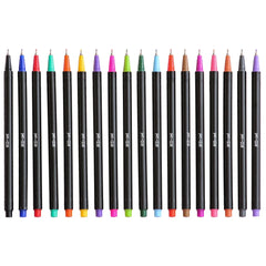 Fine Liner Pens 18 Count Assorted Colors Non-Toxic Fine Tip Smudgeproof Acetate Ink Art Supplies Drawing Journal Stationery