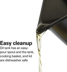 35042 Professional Style Electric Deep Fryer, XL Frying Basket, Lid with View Window, 1800 Watts, 21 Cups /5 Liters Oil Capacity