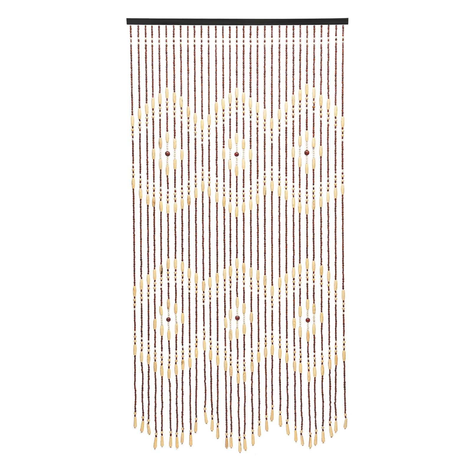 Natural Wooden Door Beaded Curtain Doorway Bead Front Door Decor Curtain Beige Brown Door Curtain Beads for Bedroom Living Room