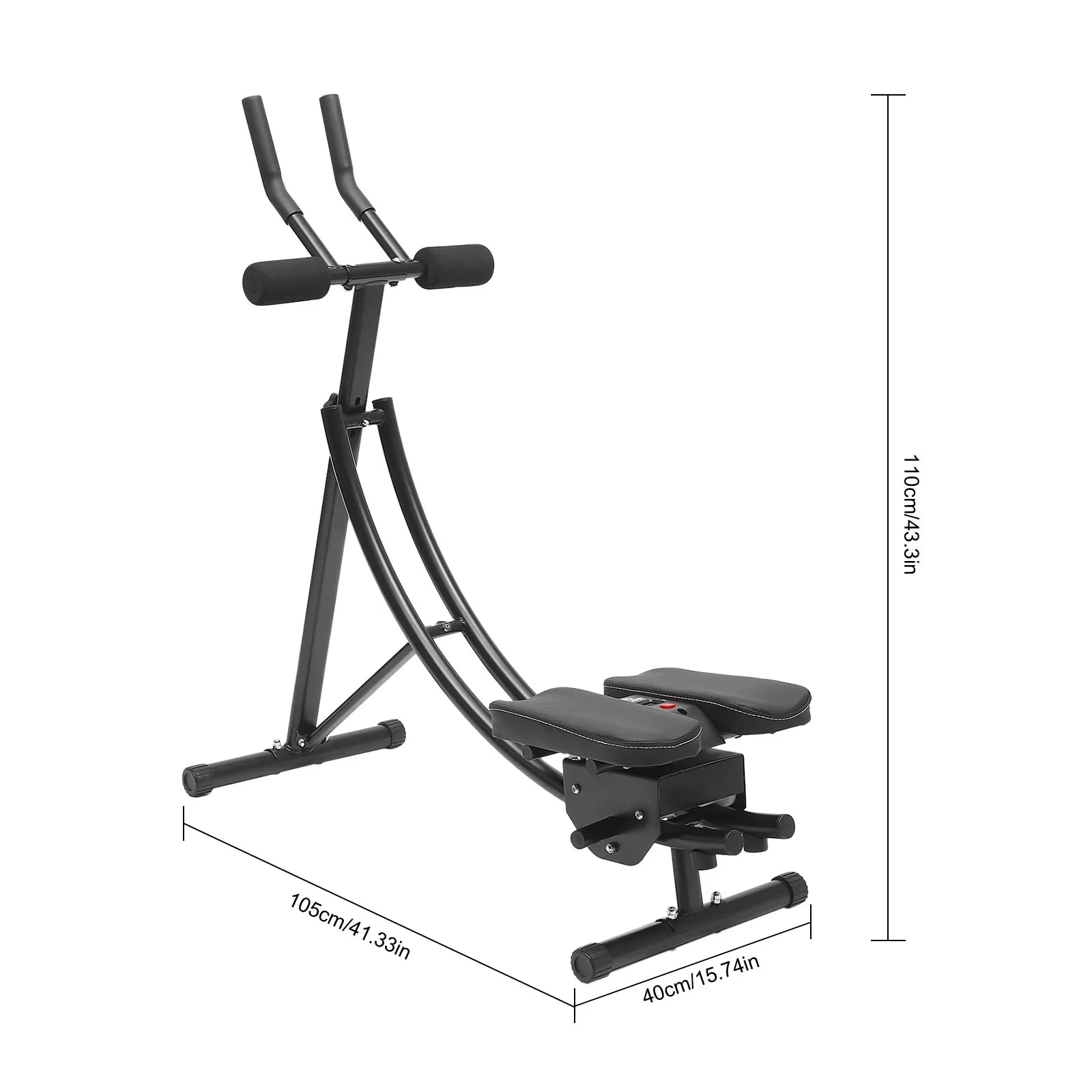 Ab Workout Equipment, Ab Machine for Home Gym, Foldable Core & Abdominal Exercise Machine, Adjustable Ab Machine