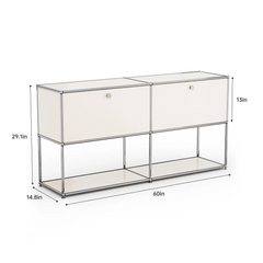Modern Storage Cabinet Versatile Free-Standing Organizer for Living Room Bedroom and Home Office Bookshelf