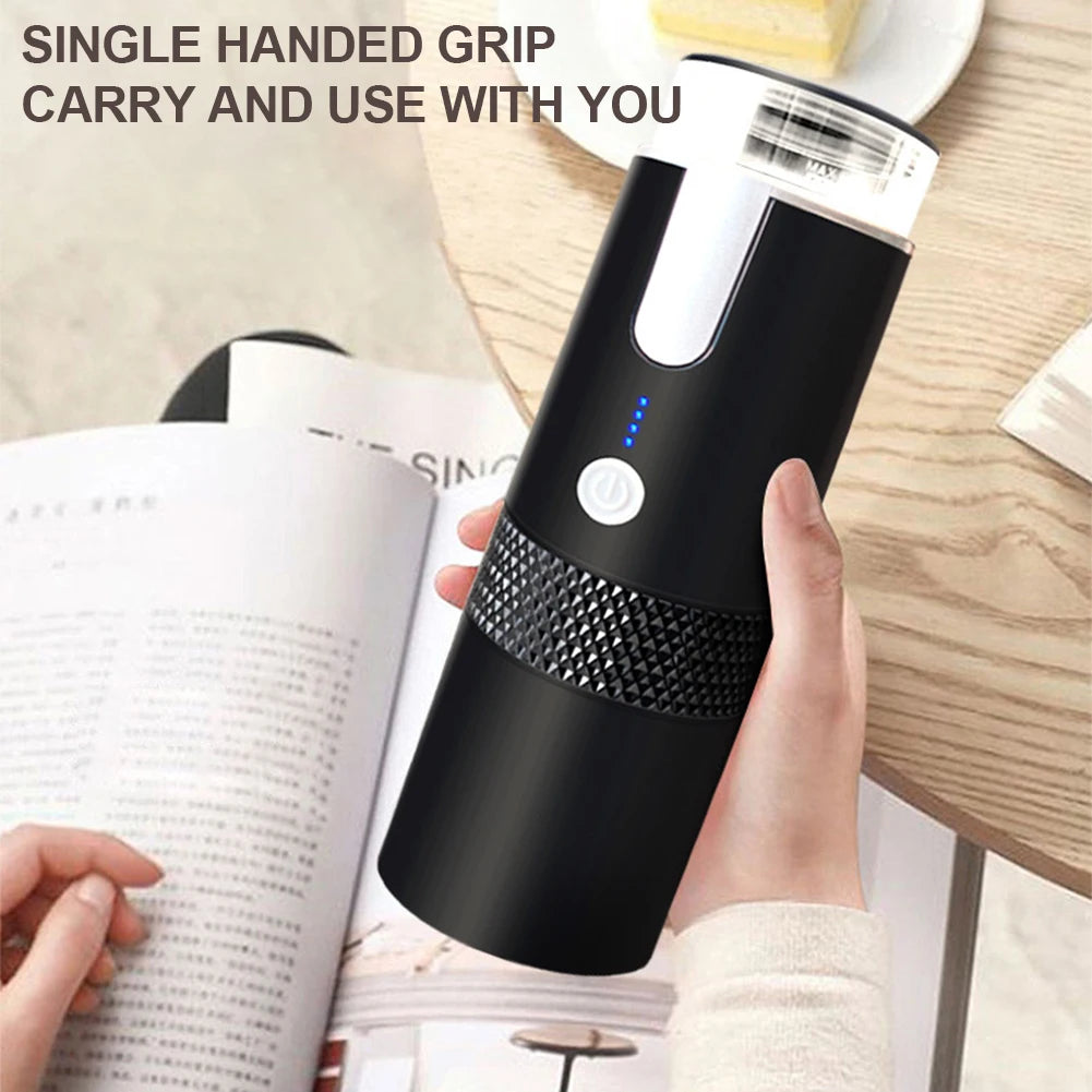 170ML Electric Coffee Machine Compatible with Capsule & Ground Coffee Espresso Maker Car Coffee Machine for Home Kitchen Office