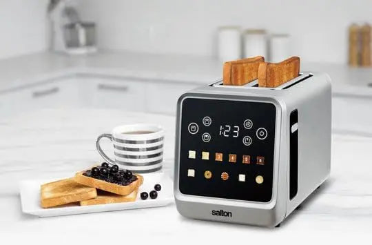 2 Slice Kitchen Toaster Bread Cooking Appliance with Touchscreen Display Home Cooking Equipment