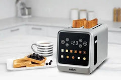 2 Slice Kitchen Toaster Bread Cooking Appliance with Touchscreen Display Home Cooking Equipment