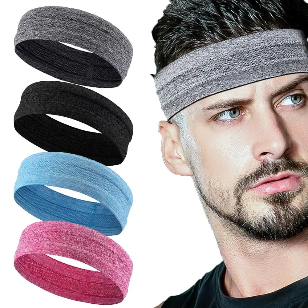 Elastic Sweatband Outdoor Sports Headband Women Men Gym Fitness Sweat Hair Band Gym Cycling Running Basketball Sports Headbands