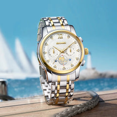 Classic Business Wristwatch Top Brand Mens Watches Classic Mens Watches Waterproof Stainless Steel Strap