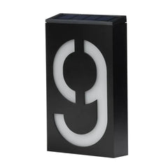 LED Solar House Number Outdoor Address Sign Light Exterior House Number Digital Flat Number Luminous Numbers Villa Custom Sign