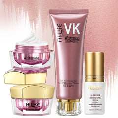 AILKE Lightening Cream, Antioxidant, Glowing, Reduce Spots, For Black, Dark Skin, Whitening Face Care Set for All Skin Types