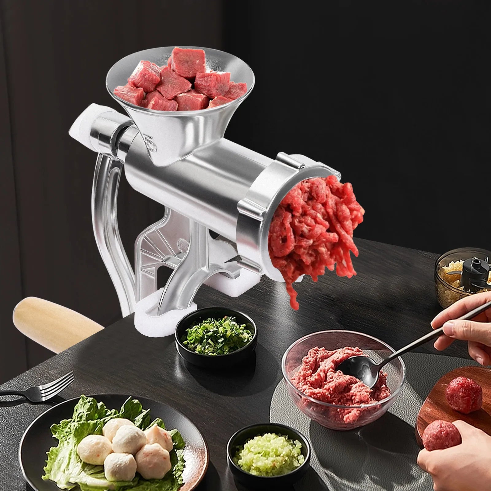 Manual Kitchen Meat Grinder Noodle Grinder Sausage Filling Machine Fruit and Vegetable Noodle Machine