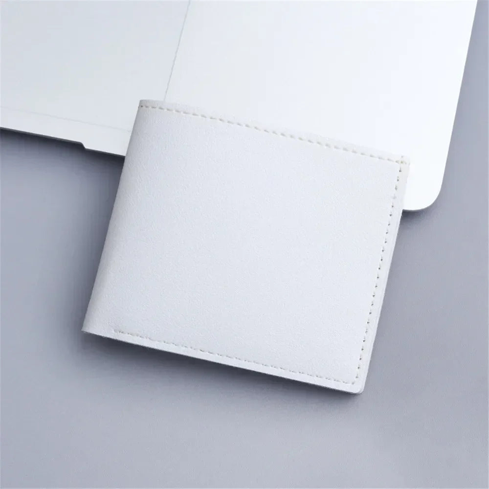Men Short Pu Leather Wallets Vintage Thin Male Credit Card Holder Black Small Money Purses large capacity card holder Bag