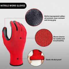 General Multi Use Safety Work Gloves Oil & Wear Resistant Labour Work Protection Gloves for Construction Warehouse Wear MIAO-US