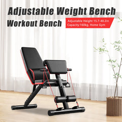 Folding Weight Bench Tilting Weight Bench for Full Training Fitness Machine Men's Home Gym Multifunctional Bodybuilding