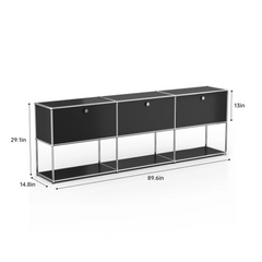 Modern Storage Cabinet Versatile Free-Standing Organizer for Living Room Bedroom and Home Office Bookshelf