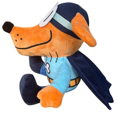 For Dog Man Detective Dog Plush Toy PP Cotton Fluffy Dog Toy Soft Soft Dog Plushies Cartoon Baby Toy for Christmas Birthday Gift