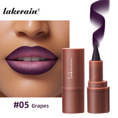Liner Lipstick 6Colors Matte Black Brown Velvet Lipstick Waterproof Non Sticky Contouring Tint Lipliner Crayon Lip Makeup