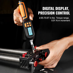 SucceBuy 1/4" Digital Torque Screwdriver Drive Screwdriver Torque Wrench with Bits& Case Electrician Torque Screwdriver with LCD
