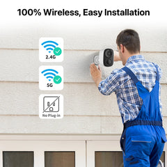 Vstarcam 2K Solar Security Cameras Wireless Outdoor Battery Powered Security Camera PIR Motion Alarm Cloud Storage Two Way Audio