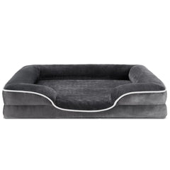 Supportive Orthopedic Dog Bed Memory Foam Waterproof Non-Slip Removable Washable Cover Medium Dogs Comfortable Pet Sofa