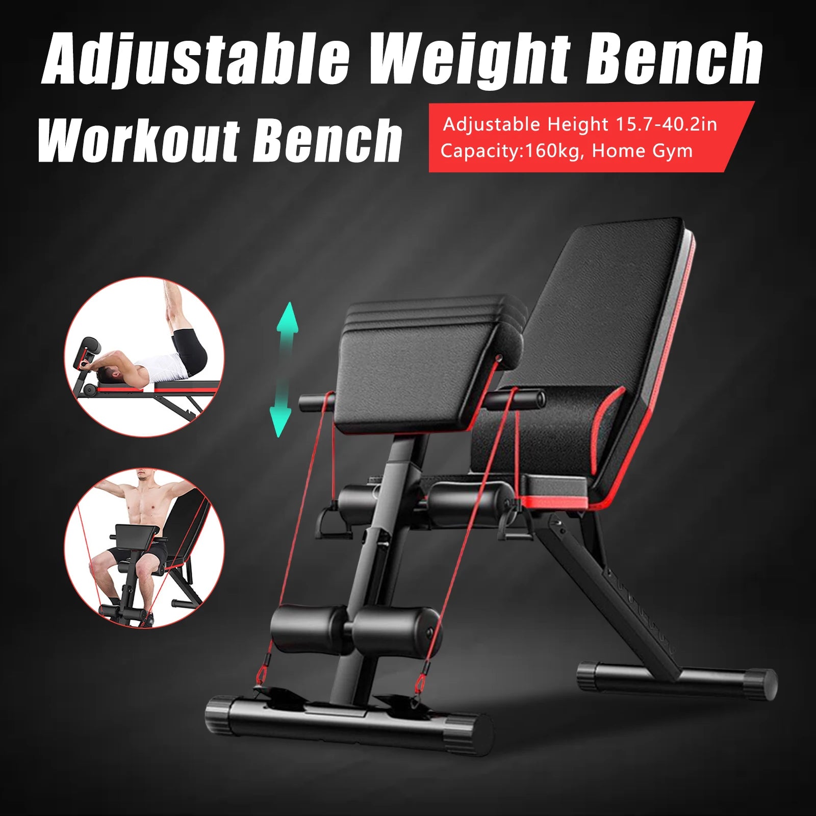 Folding Weight Bench Tilting Weight Bench for Full Training Fitness Machine Men's Home Gym Multifunctional Bodybuilding