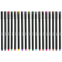 Fine Liner Pens 18 Count Assorted Colors Non-Toxic Fine Tip Smudgeproof Acetate Ink Art Supplies Drawing Journal Stationery