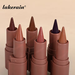 Liner Lipstick 6Colors Matte Black Brown Velvet Lipstick Waterproof Non Sticky Contouring Tint Lipliner Crayon Lip Makeup