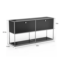 Modern Storage Cabinet Versatile Free-Standing Organizer for Living Room Bedroom and Home Office Bookshelf