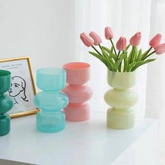 Ins Flower Glass Vase Creative Hydroponic Terrarium Plant Glass Vases Flower Pot Flower Arrangement Container Home Decoration