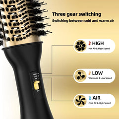4-in-1 Hot Air Brush with Oval Barrel - Salon-Grade Styling Tool for All Hair Types