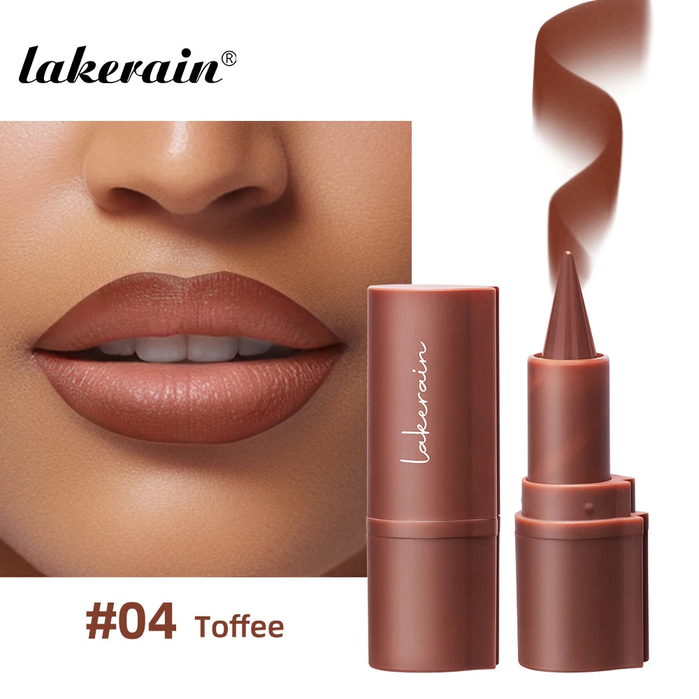 Liner Lipstick 6Colors Matte Black Brown Velvet Lipstick Waterproof Non Sticky Contouring Tint Lipliner Crayon Lip Makeup