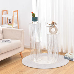 4Pcs Wedding Flower Stand Clear Floor Vase Geometric Centerpiece Vase for Party Home Decor (23.6" Tall)