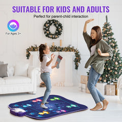 SucceBuy 6-Button Kids Electronic Dance Mat Dancing Step Play Pad with Bluetooth 5 Game Modes for Girls Toys Birthday Gifts