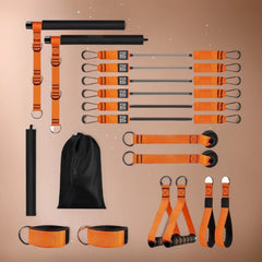 Pilates Bar Kit with Resistance Bands Pilates Workout Equipment Portable Yoga Pilates Stick Home Gym Strength Training Equipment